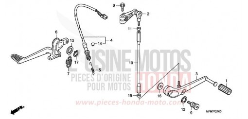 PEDALE CB1000RAB de 2011